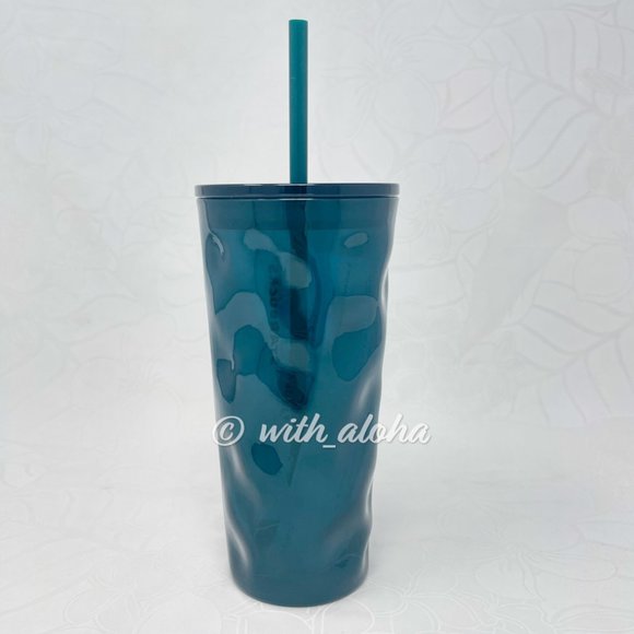 🌹SALE🌹Starbucks Fall Emerald Green Wave Glass Cup - Picture 2 of 5